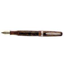 Picture of Stipula Etruria Ambra Cartridge Converter Fountain Pen Titanium T Flex Nib Medium