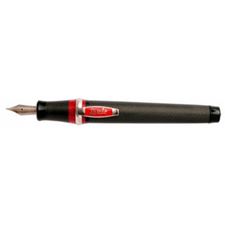 Picture of Stipula Davinci Red Carbon T Capless Cartridge Converter Titanium T Flex Nib Fountain Pen
