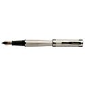 Picture of Conklin Herringbone Brilliant Silver Fountain Pen Medium Nib