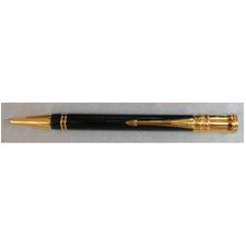 Picture of Parker Duofold Black Gold Trim Ballpoint Pen Flat Top - Collectible