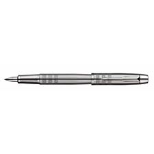 Picture of Parker IM Premium Shiny Chrome Chiselled Fountain Pen Medium Nib