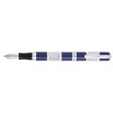 Picture of Monteverde Regatta Blue And White Fountain Pen Broad Nib