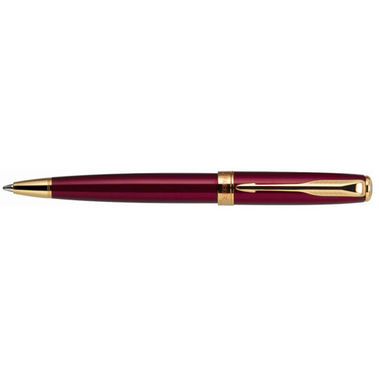 Parker Inflection Red Lacquer & Gold Trim Rollerball Pen New In Box 
