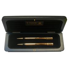 Picture of Parker Duofold Gold Plated  Ballpoint Pen and Pencil Set