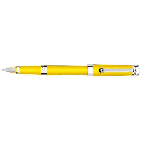 zuigen Tutor Pakket Montegrappa Parola Yellow Resin Fountain Pen Broad Nib-Montgomery Pens  Fountain Pen Store
