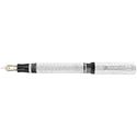 Picture of Montegrappa Privilege Gioiello Wave Silver Fountain Pen -Broad Nib