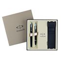 Picture of Parker IM Metal Lacquer Black Chrome Trim Fountain Pen Medium Nib & Ballpoint Pen Set