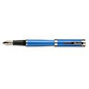 Picture of Conklin Herringbone Deep Sea Blue Fountain Pen Fine Nib