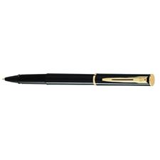 Picture of Waterman Apostrophe Black Lacquer Gold Trim Rollerball Pen