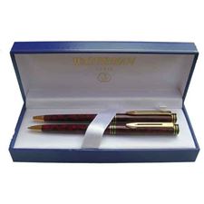 Picture of Waterman Exclusive Marble Red Ballpoint And Pencil Set