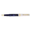 Picture of OMAS Limited Edition Celluloid Mezzo Silver Blue Royale Fountain Pen Medium Nib