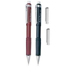 Picture of Pentel Twist Erase Black And Burgundy 0.7 Pencils With Erasers Blister Packed