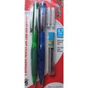 Picture of Pentel Click Twist Erase Green And Blue 0.7 Pencils With Lead And Erasers Blister Packed