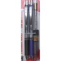 Picture of Pentel Ener Gize Black And Purple 0.5 Pencils With Lead And Erasers Blister Packed