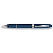 Picture of Aurora Ipsilon Deluxe Blue with Chrome Trim Fountain Pen