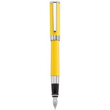 Picture of Aurora TU Yellow Resin Chrome Trim Medium Nib Fountain Pen