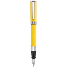 Picture of Aurora TU Yellow Resin Chrome Trim Fine Nib Fountain Pen