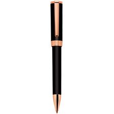 Picture of Aurora TU Black Resin Pink Gold Trim Ballpoint Pen