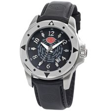 Picture of Aurora Time Watch Steel Case Steel Bezel Leather Strap