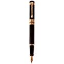 Picture of Aurora Limited Edition Palladio Solid Black Laquer  Pink Gold Plated Trim Fountain Pen