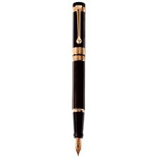 Picture of Aurora Limited Edition Palladio Solid Black Laquer  Pink Gold Plated Trim Fountain Pen