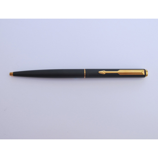 NEW PARKER CLASSIC MATTE BLACK GOLD TRIM BALL PEN WITH FREE WORLDWIDE SHIPPING 