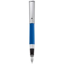 Picture of Aurora TU Blue Resin Chrome Cap Fine Nib Fountain Pen