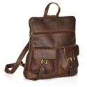Picture of Aston Leather 2 Compartment Brown Backpack for Women