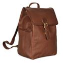 Picture of Aston Leather Large Drawstring Brown Backpack