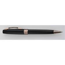 Picture of Visconti Michelangelo Black Rose Gold Trim Ballpoint Pen