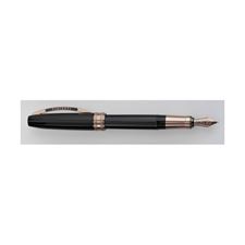 Picture of Visconti Michelangelo Black Rose Gold Trim Fountain Pen Medium Nib