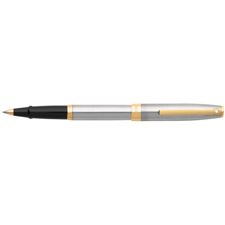 Picture of Sheaffer Sigaris Brushed Chrome With Gold Trim Rollerball Pen