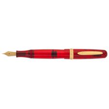 Picture of Stipula Etruria Rainbow Red Piston Fountain Pen T Flex Titanium