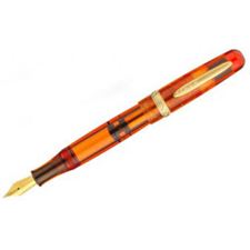 Picture of Stipula Etruria Rainbow Orange Piston Fountain Pen T Flex Titanium