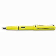 Picture of Lamy Safari Neon Yellow Fountain Pen Extra Fine Nib