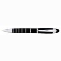 Picture of X Pen Fame Black Lacquer with Shiny Chrome Clip Ring Ballpoint Pen