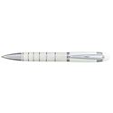 Picture of X Pen Fame White Lacquer With Shiny Chrome Clip Ring Ballpoint Pen