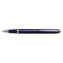 Picture of X Pen Classic Transparent Blue Lacquer Shiny Chrome Clip Fountain Pen