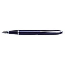 Picture of X Pen Classic Transparent Blue Lacquer Shiny Chrome Clip Fountain Pen