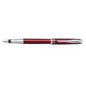 Picture of X Pen Novo Transparent Burgundy  Lacquer Shiny Chrome Clip Fountain Pen