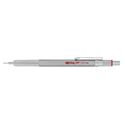 Picture of Rotring 600 Silver Knurled Grip 0.5 Mechanical Pencil - Red Lettering