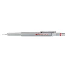 Picture of Rotring 600 Silver Knurled Grip 0.5 Mechanical Pencil - Red Lettering
