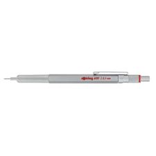 Picture of Rotring 600 Silver Knurled Grip 0.35 Mechanical Pencil - Red Lettering