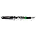 Picture of Pelikan Toledo M910 Black Silver Fountain Pen Fine Nib