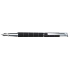 Picture of X Pen Silhouette Matt Black Cap Barrel With Silver Grids Fountain Pen