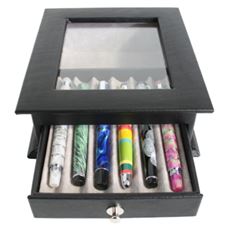 Picture of Royce Black Genuine Leather 6 Pen Display Case