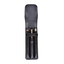 Picture of Royce Black Genuine Leather Triple Pen Case