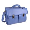 Picture of Royce Cornflower Blue Leather Cosmopolitan Computer Briefcase