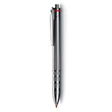 Picture of Rotring Quattro Executive Chrome Multipen - Black and Red Ballpoints, 0.5 Pencil Orange Hiliter