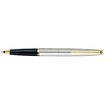 Parker 45 Chrome Gold Trim Flat Top Rollerball Pen